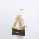 Christian Dior Trotter Canvas Chain Shoulder Bag Navy Gold Auth 157241-20