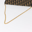 Christian Dior Trotter Canvas Chain Shoulder Bag Navy Gold Auth 157241-7