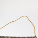 Christian Dior Trotter Canvas Chain Shoulder Bag Navy Gold Auth 157241-8