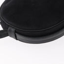 Christian Dior Shoulder Bag Suede Black Gold Auth 157242-14