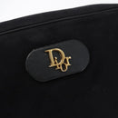 Christian Dior Shoulder Bag Suede Black Gold Auth 157242-17