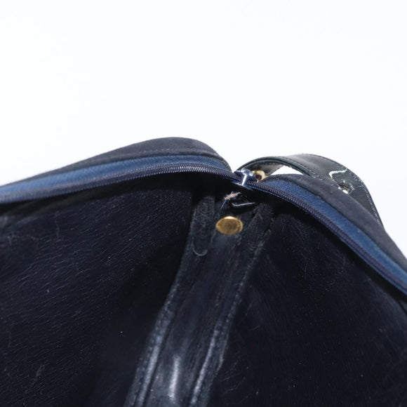 Christian Dior Shoulder Bag Suede Black Gold Auth 157242