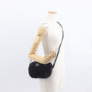 Christian Dior Shoulder Bag Suede Black Gold Auth 157242-22