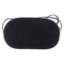 Christian Dior Shoulder Bag Suede Black Gold Auth 157242-3