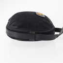 Christian Dior Shoulder Bag Suede Black Gold Auth 157242-3