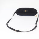 Christian Dior Shoulder Bag Suede Black Gold Auth 157242-7