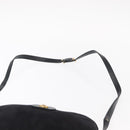 Christian Dior Shoulder Bag Suede Black Gold Auth 157242-8