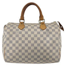 LOUIS VUITTON Damier Azur Speedy 30 Hand Bag N41533 LV Auth 157243-13