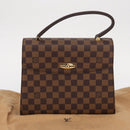 LOUIS VUITTON Damier Ebene Malesherbes Hand Bag N51379 LV Auth 157245-12