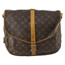 LOUIS VUITTON Monogram Saumur 35 Shoulder Bag M42254 LV Auth 157246-13