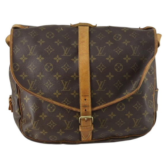 LOUIS VUITTON Monogram Saumur 35 Shoulder Bag M42254 LV Auth 157246