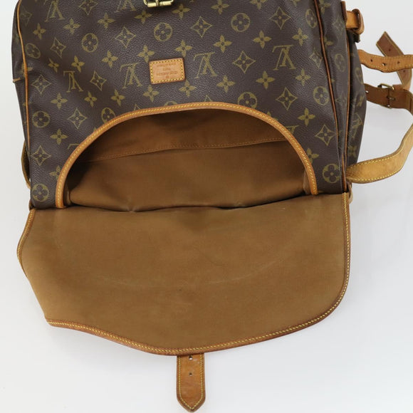 LOUIS VUITTON Monogram Saumur 35 Shoulder Bag M42254 LV Auth 157246