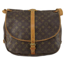 LOUIS VUITTON Monogram Saumur 35 Shoulder Bag M42254 LV Auth 157246-2