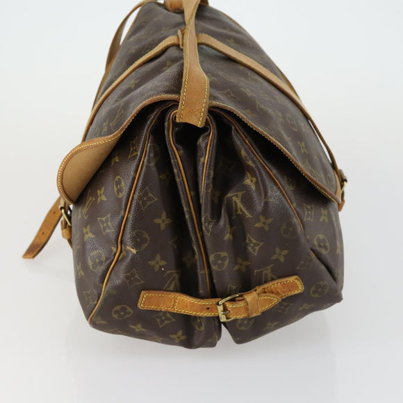 LOUIS VUITTON Monogram Saumur 35 Shoulder Bag M42254 LV Auth 157246