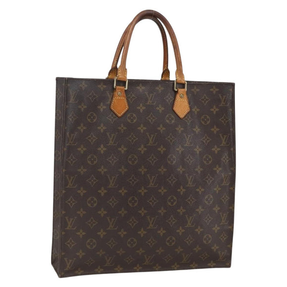 LOUIS VUITTON Monogram Sac Plat Hand Bag M51140 LV Auth 157247