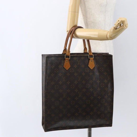 LOUIS VUITTON Monogram Sac Plat Hand Bag M51140 LV Auth 157247