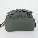 PRADA Backpack Nylon Green Silver Auth 157248-5