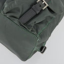 PRADA Backpack Nylon Green Silver Auth 157248-16
