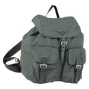 PRADA Backpack Nylon Green Silver Auth 157248-1