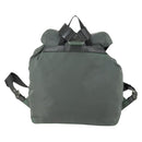 PRADA Backpack Nylon Green Silver Auth 157248-2