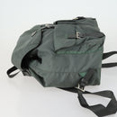 PRADA Backpack Nylon Green Silver Auth 157248-4