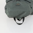 PRADA Backpack Nylon Green Silver Auth 157248-6