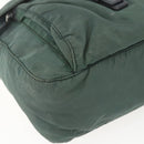 PRADA Shoulder Bag Nylon Green Silver Auth 157249-16