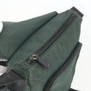 PRADA Shoulder Bag Nylon Green Silver Auth 157249-9