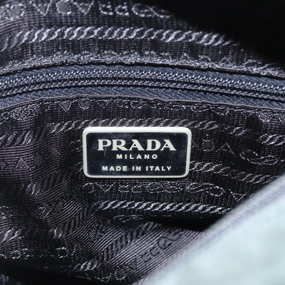 PRADA Shoulder Bag Nylon Green Silver Auth 157249