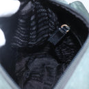 PRADA Shoulder Bag Nylon Green Silver Auth 157249-24