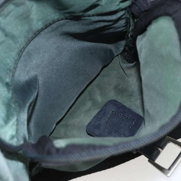 PRADA Shoulder Bag Nylon Green Silver Auth 157249