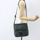 PRADA Shoulder Bag Nylon Green Silver Auth 157249-27