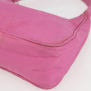 PRADA Hand Pouch Nylon Pink Auth 157250-9