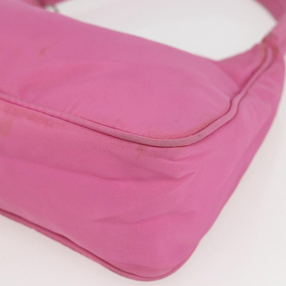 PRADA Hand Pouch Nylon Pink Auth 157250