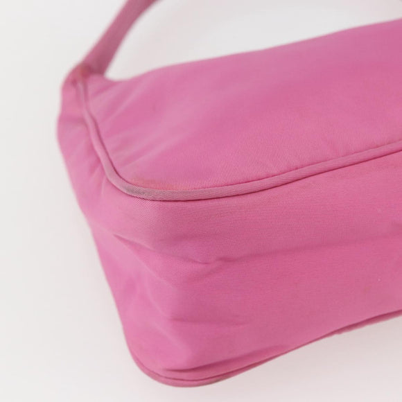 PRADA Hand Pouch Nylon Pink Auth 157250