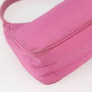 PRADA Hand Pouch Nylon Pink Auth 157250-16