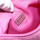PRADA Hand Pouch Nylon Pink Auth 157250-18