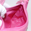 PRADA Hand Pouch Nylon Pink Auth 157250-19