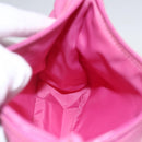 PRADA Hand Pouch Nylon Pink Auth 157250-20