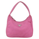 PRADA Hand Pouch Nylon Pink Auth 157250-13