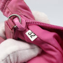 PRADA Hand Pouch Nylon Pink Auth 157250-12