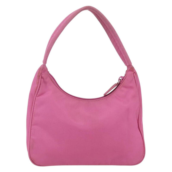 PRADA Hand Pouch Nylon Pink Auth 157250