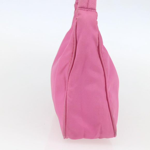 PRADA Hand Pouch Nylon Pink Auth 157250