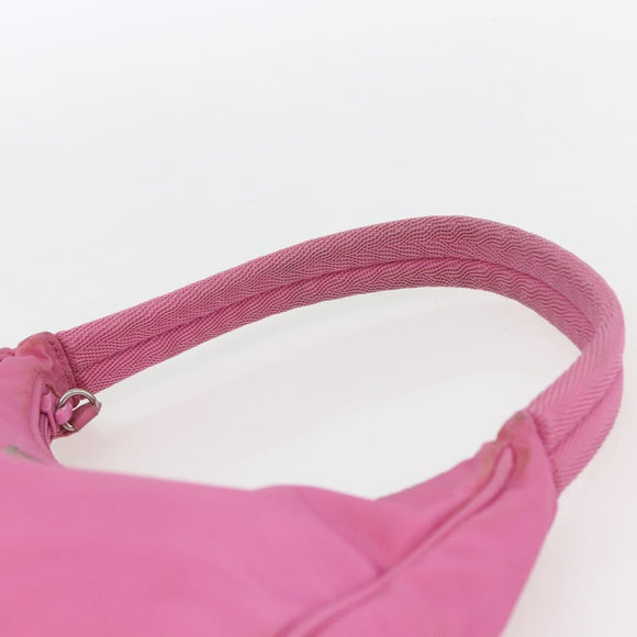PRADA Hand Pouch Nylon Pink Auth 157250