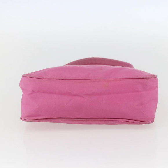 PRADA Hand Pouch Nylon Pink Auth 157250