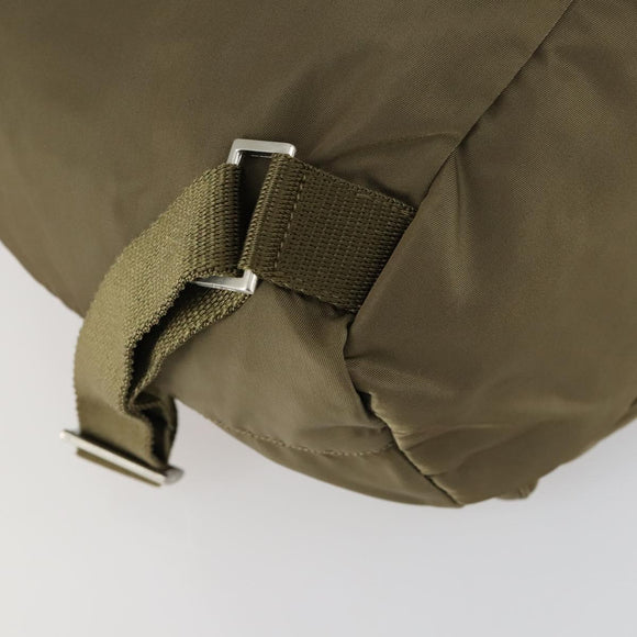 PRADA Backpack Nylon Green Silver Auth 157251