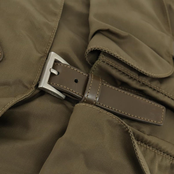 PRADA Backpack Nylon Green Silver Auth 157251