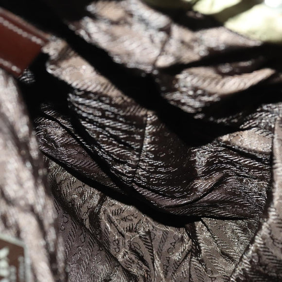 PRADA Backpack Nylon Green Silver Auth 157251