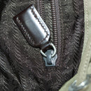 PRADA Backpack Nylon Green Silver Auth 157251-25