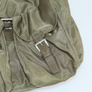PRADA Backpack Nylon Green Silver Auth 157251-27